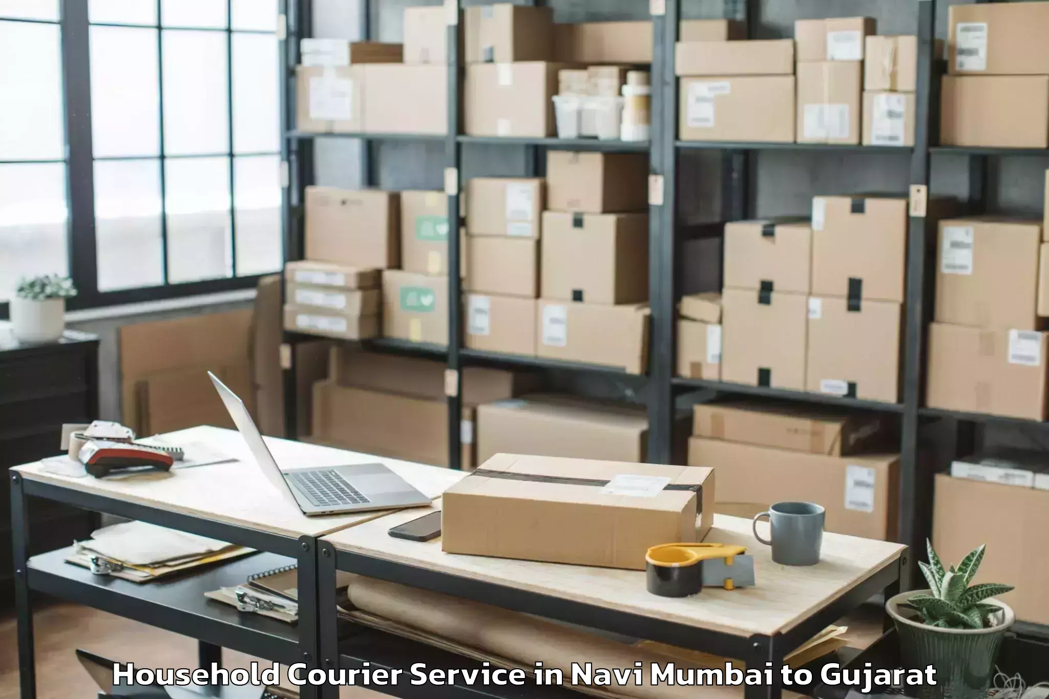 Top Navi Mumbai to Savar Kundla Household Courier Available